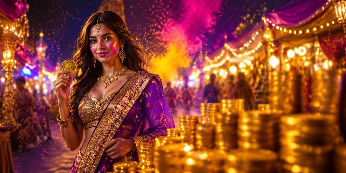 Diwali themed live casino promotion with festive lights and prizes