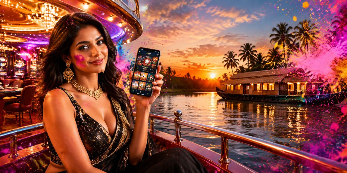 Players enjoying Teen Patti game on mobile during Holi Festival in Kerala