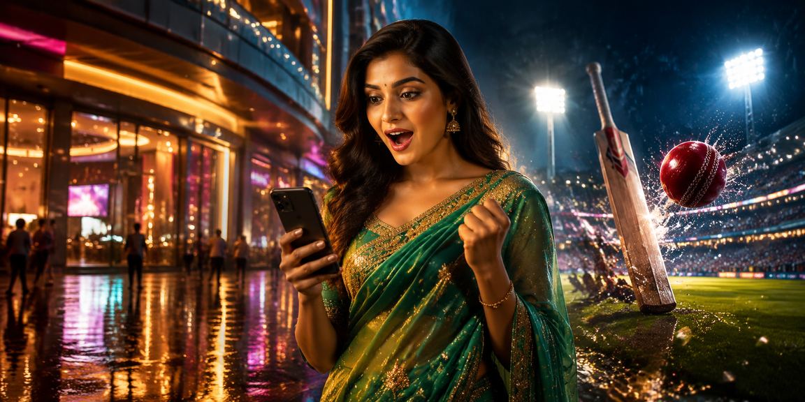 Crowd watching cricket betting on mobile in Mumbai